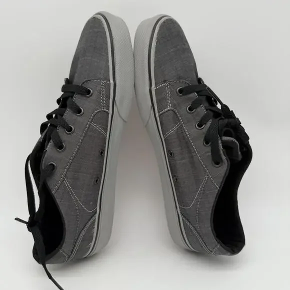 Vans Gray and Black Canvas Sneakers - Men's Size 9 - Picture 8 of 11